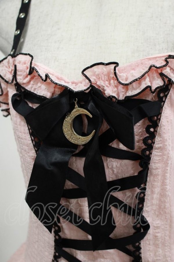 画像4: DARK IN LOVE / Pink doll moon strap dress S ピンク H-25-02-25-026-PU-OP-KB-ZH (4)