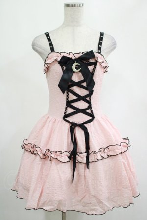 画像: DARK IN LOVE / Pink doll moon strap dress XS ピンク H-25-02-25-028-PU-OP-KB-ZH