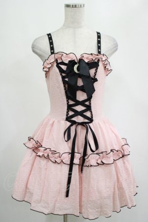 画像: DARK IN LOVE / Pink doll moon strap dress XS ピンク H-25-02-25-031-PU-OP-KB-ZY