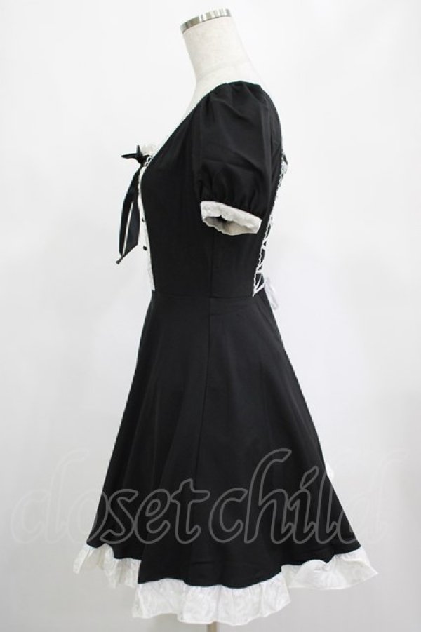 画像2: DARK IN LOVE / Magic doll black white rebel dress XS ブラック H-25-02-25-010-PU-OP-KB-ZH (2)