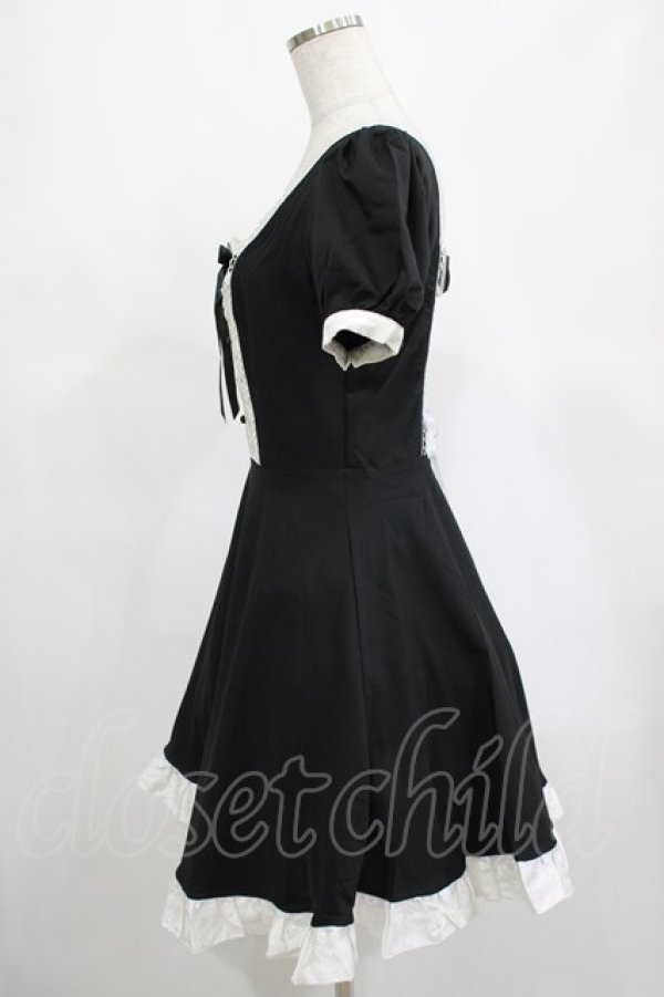 画像2: DARK IN LOVE / Magic doll black white rebel dress S ブラック H-25-02-25-012-PU-OP-KB-ZH (2)