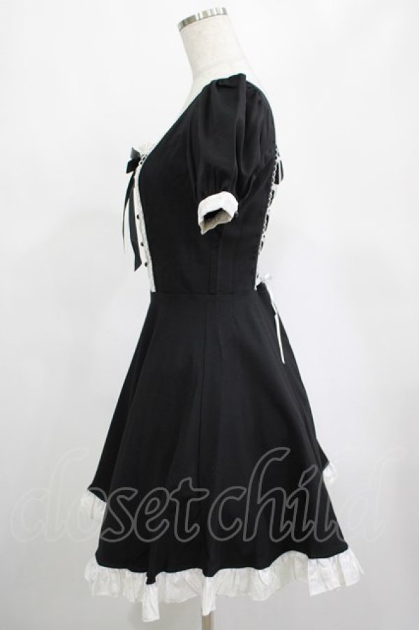 画像2: DARK IN LOVE / Magic doll black white rebel dress S ブラック H-25-02-25-013-PU-OP-KB-ZH (2)