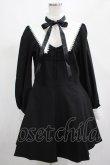 画像1: DARK IN LOVE / Gothic lolita black and white bow neck dress L ブラック H-25-02-25-015-PU-OP-KB-ZY (1)