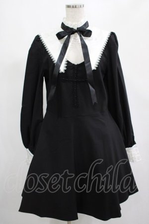 画像: DARK IN LOVE / Gothic lolita black and white bow neck dress L ブラック H-25-02-25-015-PU-OP-KB-ZY