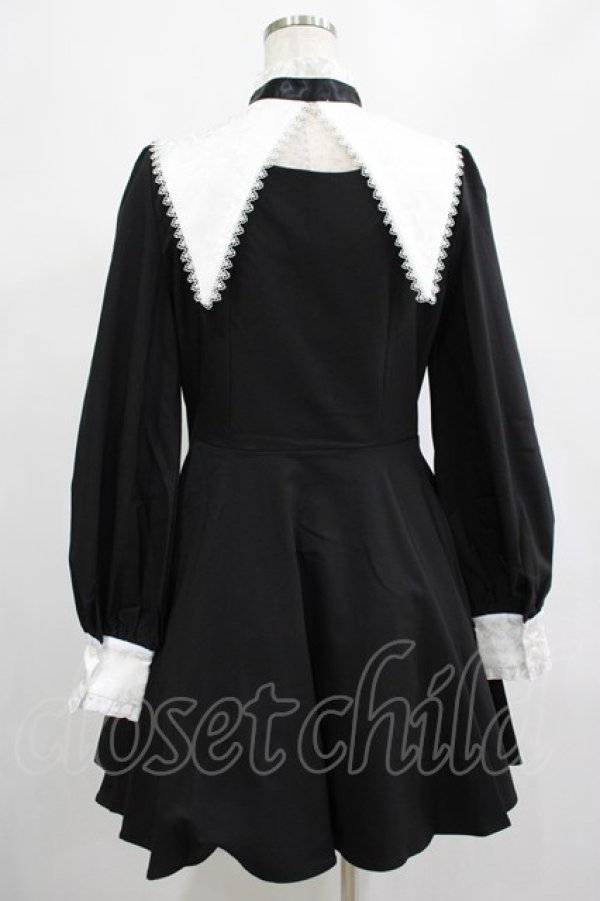 画像3: DARK IN LOVE / Gothic lolita black and white bow neck dress L ブラック H-25-02-25-015-PU-OP-KB-ZY (3)