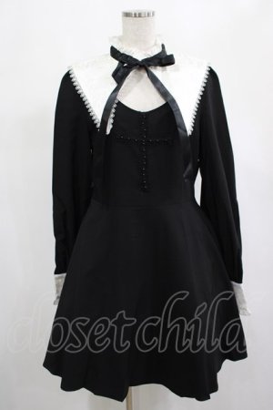 画像: DARK IN LOVE / Gothic lolita black and white bow neck dress L ブラック H-25-02-25-016-PU-OP-KB-ZH