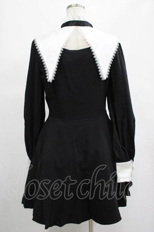 画像3: DARK IN LOVE / Gothic lolita black and white bow neck dress L ブラック H-25-02-25-016-PU-OP-KB-ZH (3)