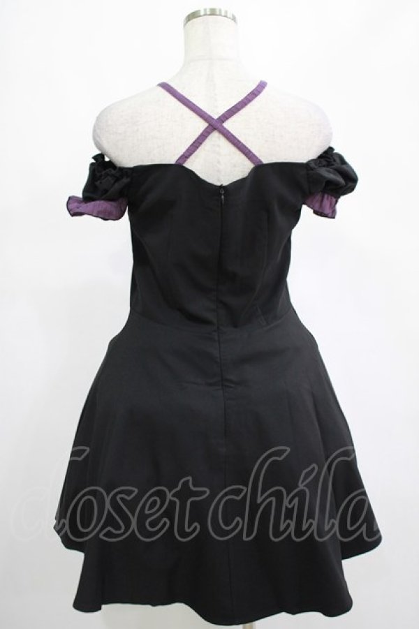 画像3: DARK IN LOVE / Harajuku purple cross sweet cool rebel dress M ブラック H-25-02-25-018-PU-OP-KB-ZH (3)