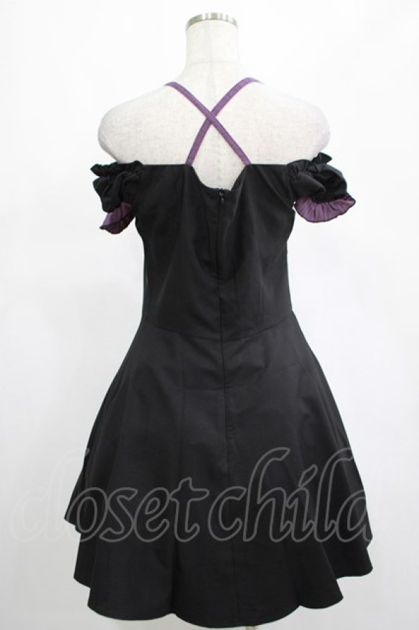 画像3: DARK IN LOVE / Harajuku purple cross sweet cool rebel dress M ブラック H-25-02-25-022-PU-OP-KB-ZH (3)