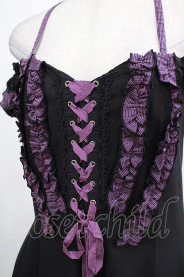 画像4: DARK IN LOVE / Harajuku purple cross sweet cool rebel dress M ブラック H-25-02-25-022-PU-OP-KB-ZH (4)