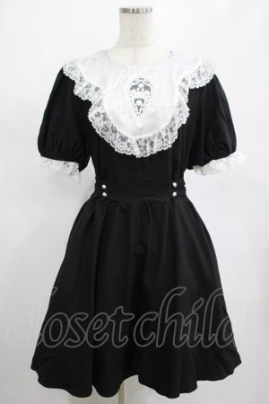 画像: DARK IN LOVE / Alice in Wonderland contrast collar dress L ブラック H-25-02-25-024-PU-OP-KB-ZY