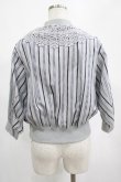 画像3: Jane Marple / Spring stripe lace collar blouson  シルバーグレイ H-25-02-26-035-JM-JA-KB-ZH (3)