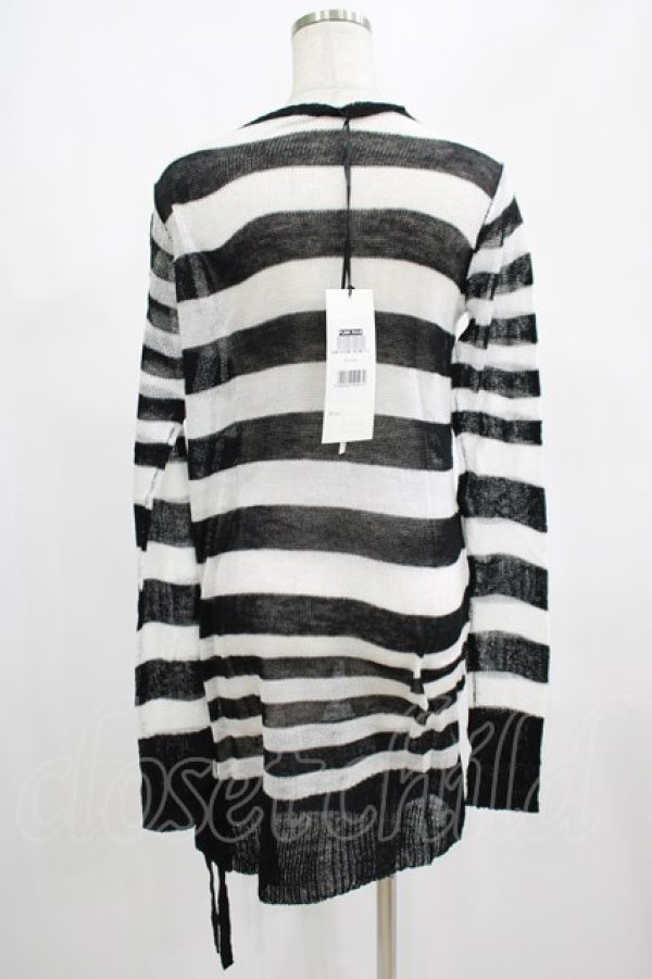 画像3: PUNK RAVE / Insanity striped sweater Free ホワイト H-25-02-26-057-PU-TO-KB-ZH (3)