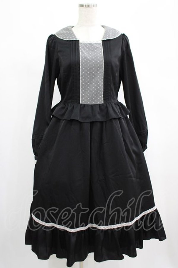 画像1: Melody BasKet / Lilibet dress M ブラック H-25-02-26-024-LO-OP-KB-ZH (1)