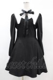 画像1: DARK IN LOVE / Gothic lolita black and white bow neck dress M ブラック H-25-02-27-1035-PU-OP-KB-ZH (1)