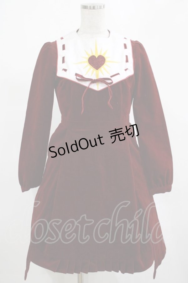 画像1: PAMEO POSE / SACRED HEART DRESS Free BORDEAUX H-25-02-28-025-GO-OP-NS-ZH (1)