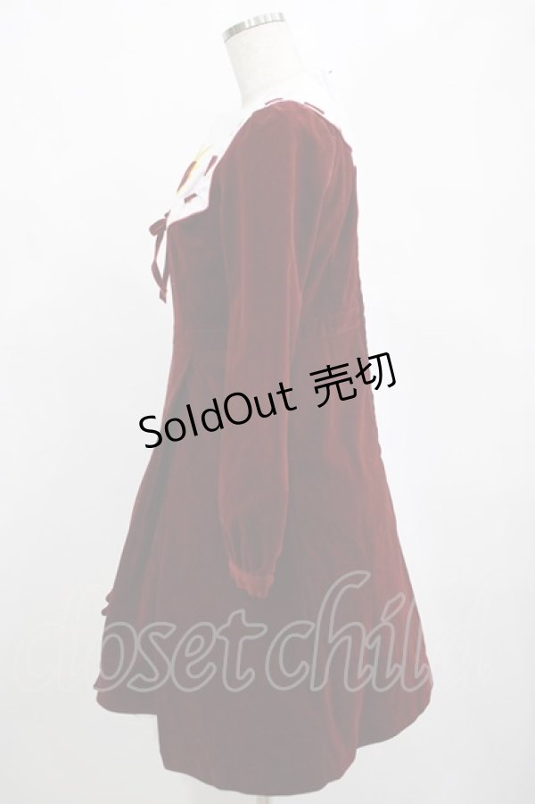 画像2: PAMEO POSE / SACRED HEART DRESS Free BORDEAUX H-25-02-28-025-GO-OP-NS-ZH (2)