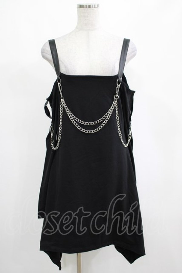 画像1: KILL STAR / Pleasure & Chain Dress M ブラック H-25-03-01-024-SL-OP-KB-ZH (1)