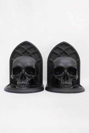 画像: KILL STAR / Skull Bookends  黒 H-25-03-05-009-SL-ZA-KB-ZH