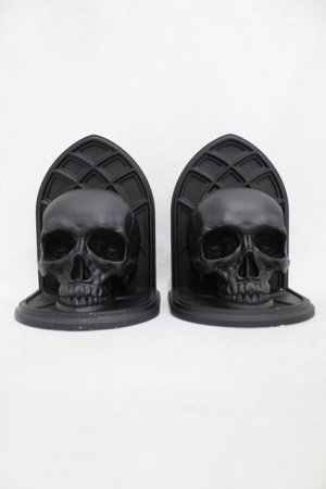 画像: KILL STAR / Skull Bookends  黒 H-25-03-05-010-SL-ZA-KB-ZH