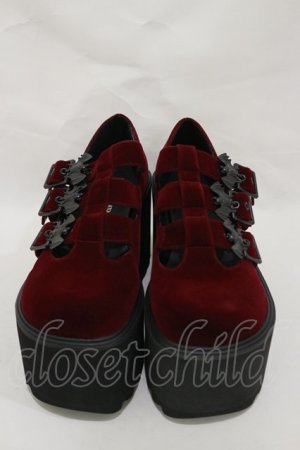 画像: KILL STAR / Scarlet Mary Janes UK4(約23.5cm) ボルドー H-25-03-05-1006-SL-SH-KB-ZH