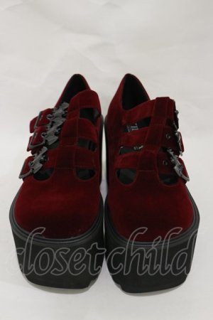 画像: KILL STAR / Scarlet Mary Janes UK4(約23.5cm) ボルドー H-25-03-05-1013-SL-SH-KB-ZH