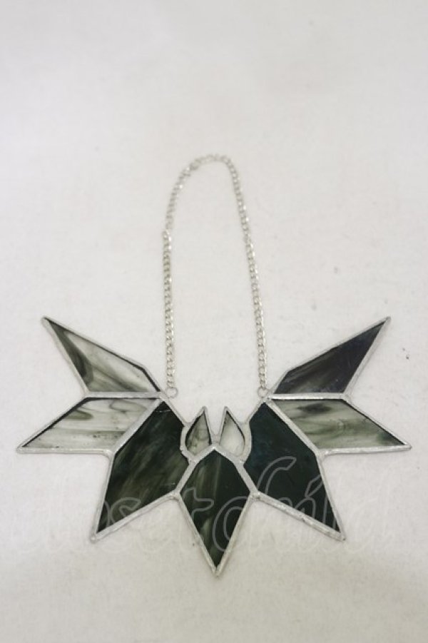 画像1: KILL STAR / BAT STAINED GLASS WALL HANGING  ブラック H-25-03-05-1020-SL-ZA-KB-ZH (1)