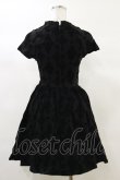 画像2: KILL STAR / Crossed Chloe Flocked Skater Dress XS 黒 H-25-03-06-051-SL-OP-KB-ZH (2)