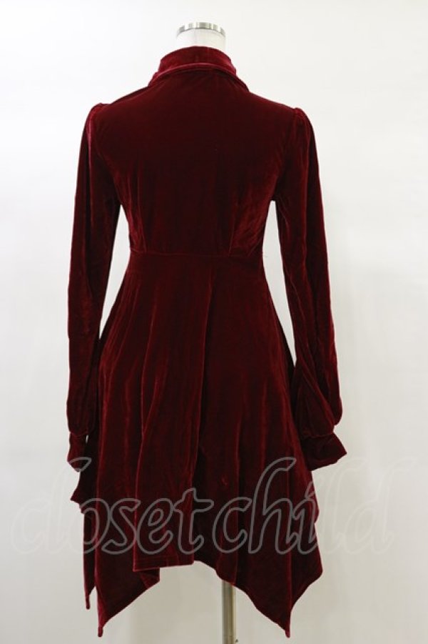 画像2: KILL STAR / Nymyra Velvet Cameo Dress XS Blood red H-25-03-06-065-SL-OP-KB-ZH (2)