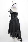 画像2: DARK IN LOVE / Black cross necktie striped prom high low dress M ブラック H-25-03-07-1010-PU-OP-KB-ZH (2)