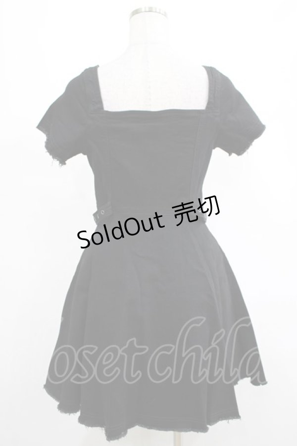 画像3: KILL STAR / Time Out Zip Denim Dress S 黒 H-25-03-07-1018-SL-OP-KB-ZH (3)