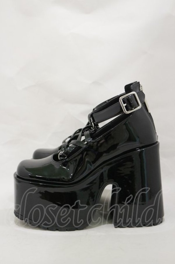 画像2: KILL STAR / WEDNESDAY PLATFORM SHOE UK4（約23.5cm） ブラック H-25-03-12-003-SL-SH-KB-ZH (2)