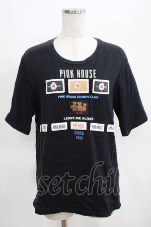 画像: PINK HOUSE / パッチワークTシャツ Free ブラック H-25-03-18-063-LO-TS-NS-ZH