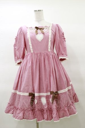 画像: Angelic Pretty / Petit Gingham Heartワンピース Free レッド H-25-03-19-065-AP-OP-NS-ZH