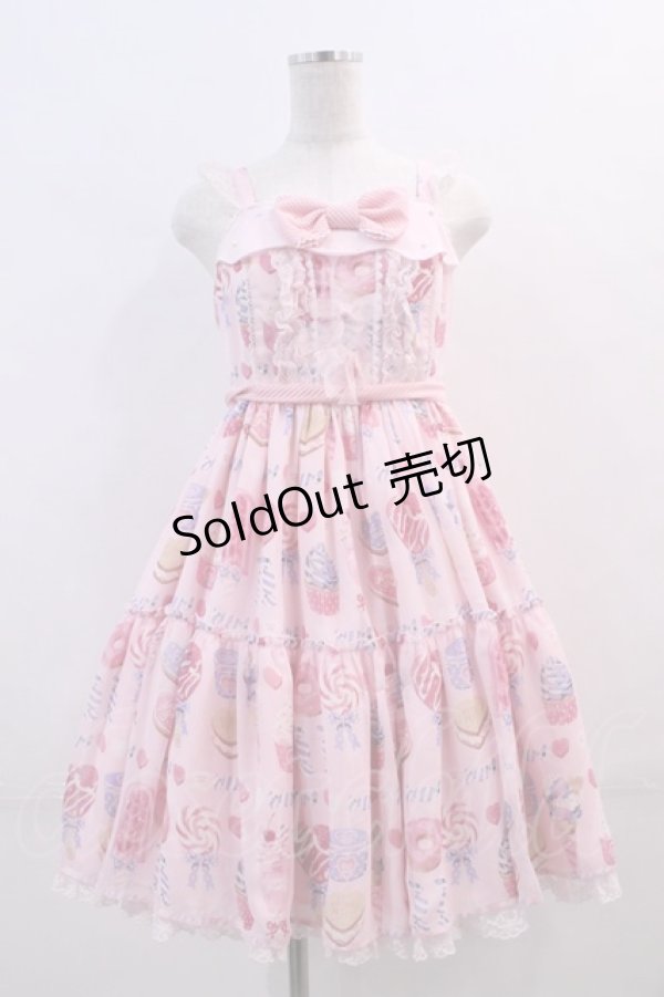 Angelic Pretty / Sugar Candy Shopジャンパースカート ピンク I-24-01 
