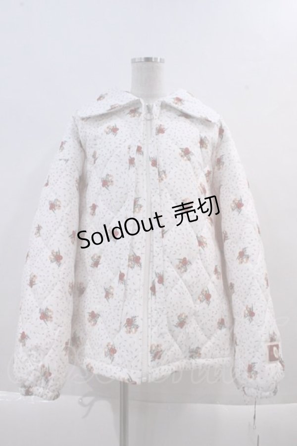 画像1: little sunny bite×PINK HOUSE / floral ribbon print big blouson  アイボリー I-24-03-09-071-LO-JA-HD-ZI (1)