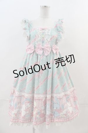 画像: Angelic Pretty /  MELODY TOYSハイウエストジャンパースカートセット  ミント I-24-05-09-024-AP-OP-HD-ZI