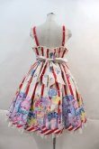 画像2: Angelic Pretty / Toy Doll Boxジャンパースカート  赤Ｘ白 I-24-05-27-112-AP-OP-HD-ZI (2)