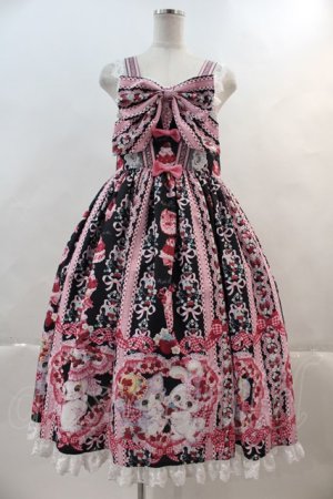 画像: Royal Princess Alice / Strawberry Sweets 飴ノ森ふみかコラボジャンパースカート  黒 I-24-06-05-097-LO-OP-HD-ZI