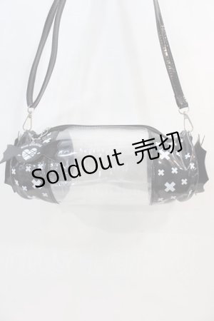 画像: NieR Clothing / BAG CANDYぬいぐるみポシェット＊痛バッグ《キーホルダー付き》  黒Ｘクリア I-24-07-17-089-PU-BG-HD-ZI