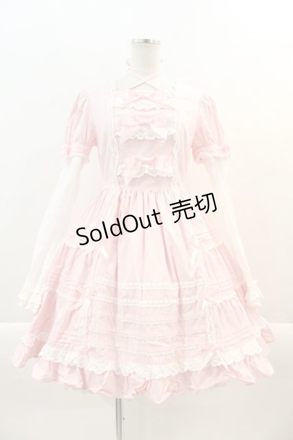 画像1: Angelic Pretty / 2008年 Lucky Pack ワンピース単品  ピンクｘ白 I-24-07-22-069-AP-OP-HD-ZI (1)