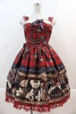 画像1: Angelic Pretty / British Bearジャンパースカート  ボルドー I-24-07-28-101-AP-OP-HD-ZI (1)