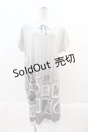 画像: abilletage / FrameシリーズTシャツワンピース  White frame I-24-07-31-128-GO-OP-HD-ZT426