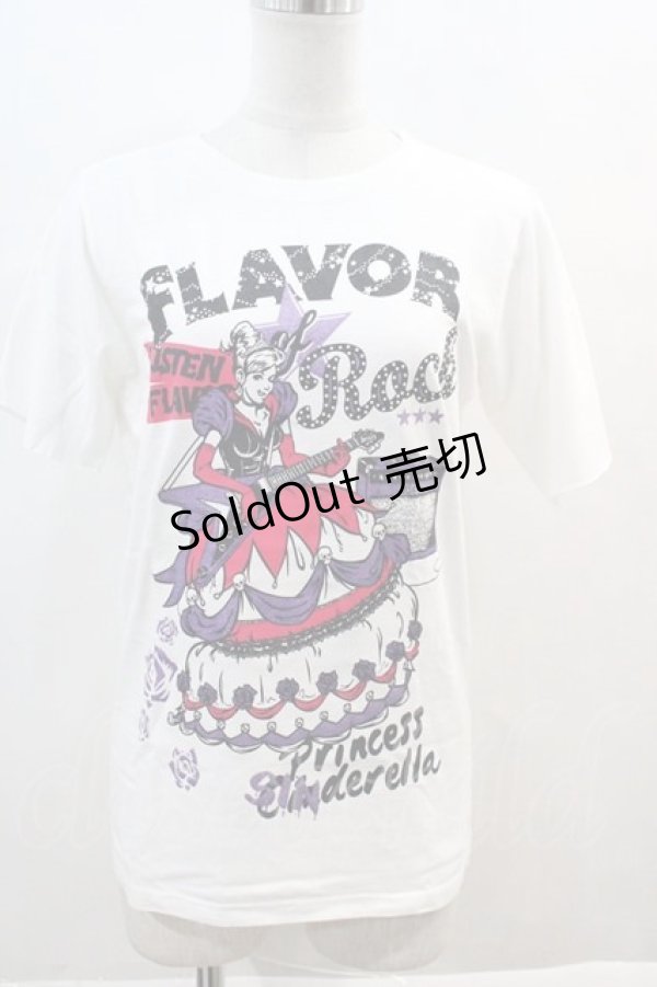 画像1: LISTEN FLAVOR / プリンセスROCK Tシャツ  白Ｘ黒Ｘ紫Ｘピンク I-24-08-06-033-PU-TO-HD-ZT418 (1)