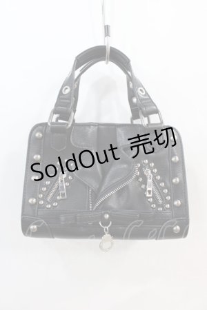 画像: AVENCHUMU / Biker jacket-like bag  黒 I-24-08-28-064-LO-BG-HD-ZI