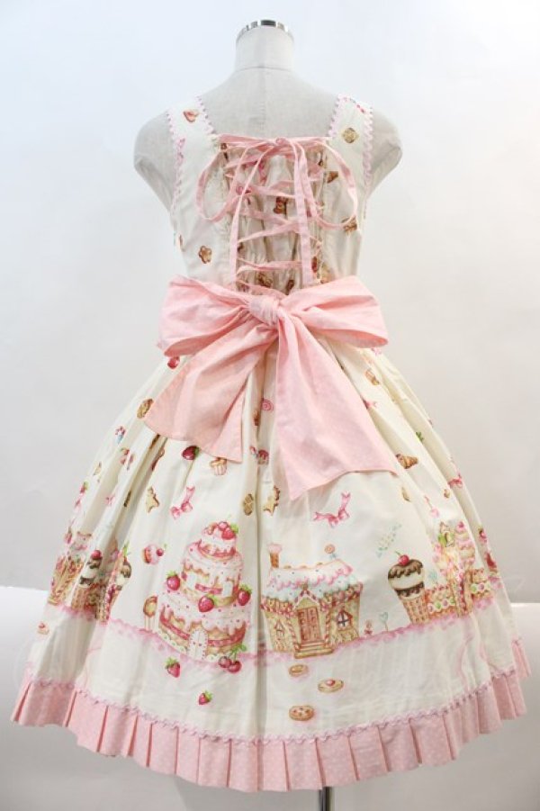 画像2: Angelic Pretty / お菓子の国ジャンパースカート  白 I-24-09-02-083-AP-OP-HD-ZI (2)