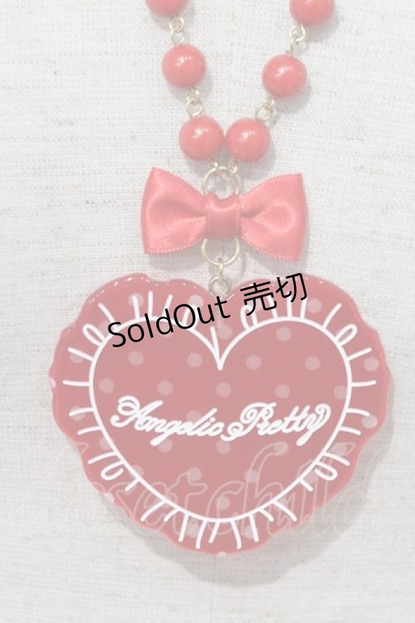 画像1: Angelic Pretty / ドットLovely Heartクッションネックレス  赤 I-24-09-05-075-AP-AC-HD-ZI (1)