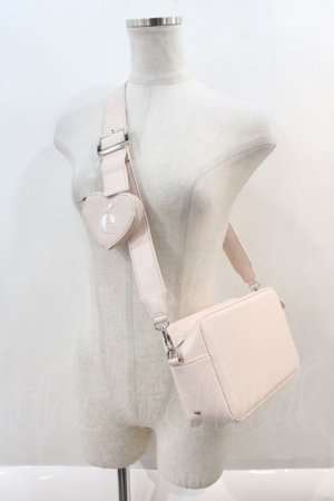 画像: epine / e Heart pouch shoulder strap bag  ピンク I-24-09-16-111-LO-BG-HD-ZI