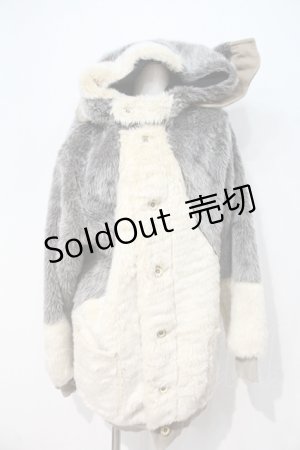 画像: MILKBOY / CREATURES COAT  グレーＸアイボリー I-24-09-18-125-MB-CO-HD-ZI