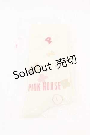 画像: PINK HOUSE / ロゴクッキーソックス  アイボリー I-24-09-22-006-LO-ZA-HD-ZI